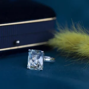 Sale Witgouden ring met aquamarijn 14 krt Ringen Met Edelsteen