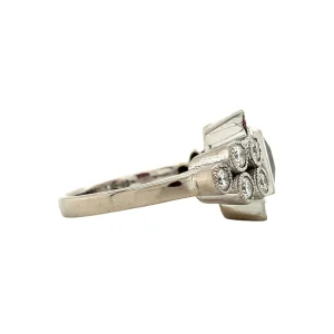 Outlet Witgouden ring met aquamarijn en diamant 18 krt Ringen Met Edelsteen | Diamanten Ringen