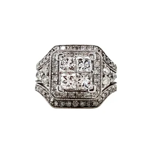 Outlet Witgouden ring met diamant 14 krt Diamanten Ringen