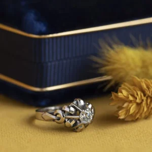 Discount Witgouden ring met diamant 14 krt Diamanten Ringen
