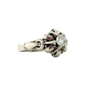 Discount Witgouden ring met diamant 14 krt Diamanten Ringen