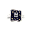 Discount Witgouden ring met emaille en diamant 18 krt Diamanten Ringen | Ringen Met Edelsteen