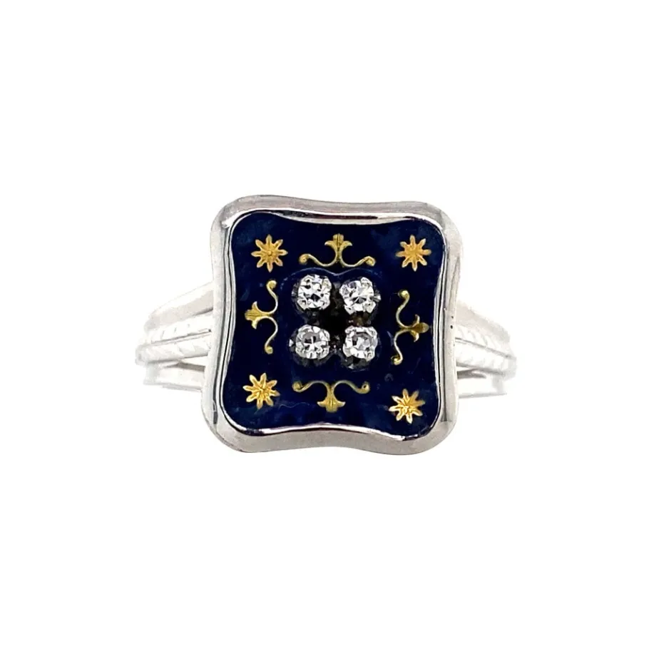 witgouden_ring_met_emaill_0.webp Discount Witgouden ring met emaille en diamant 18 krt Diamanten Ringen | Ringen Met Edelsteen