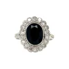 New Witgouden ring met ioliet en diamant 14 krt Entourage Ring | Diamanten Ringen