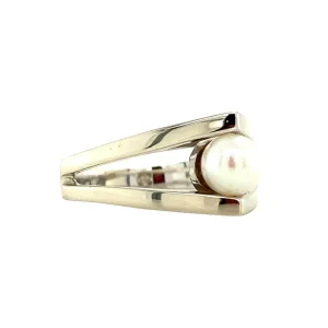 Best Witgouden ring met parel 18 krt Ringen Met Edelsteen