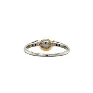 Hot Witgouden ring met parel en diamant 14 krt Diamanten Ringen | Ringen Met Edelsteen