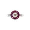 New Witgouden ring met robijn en diamant 14 krt Diamanten Ringen | Ringen Met Edelsteen