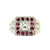 New Witgouden ring met robijn en diamant 18 krt Diamanten Ringen | Ringen Met Edelsteen