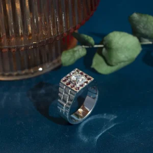 New Witgouden ring met robijn en diamant 18 krt Diamanten Ringen | Ringen Met Edelsteen