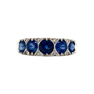 Hot Witgouden ring met saffier en diamant 14 krt Diamanten Ringen | Ringen Met Edelsteen