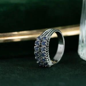 Fashion Witgouden ring met saffier 18 krt Ringen Met Edelsteen