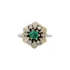 Hot Witgouden ring met smaragd en diamant 14 krt Diamanten Ringen | Ringen Met Edelsteen