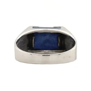 Clearance Witgouden ring met sodaliet en diamant 14 krt Ringen Met Edelsteen | Diamanten Ringen