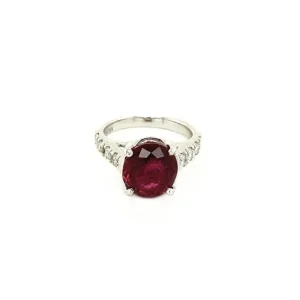 Sale Witgouden ring met toermalijn en diamant 18 krt Diamanten Ringen | Ringen Met Edelsteen