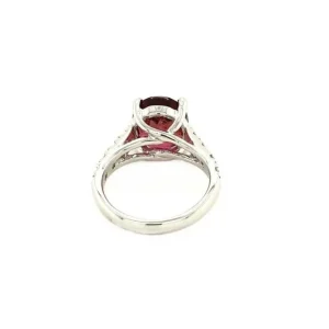Sale Witgouden ring met toermalijn en diamant 18 krt Diamanten Ringen | Ringen Met Edelsteen