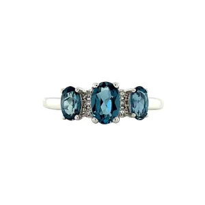 Best Witgouden ring met topaas en diamant 14 krt Diamanten Ringen | Ringen Met Edelsteen