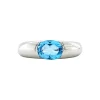 New Witgouden ring met topaas 14 krt Ringen Met Edelsteen