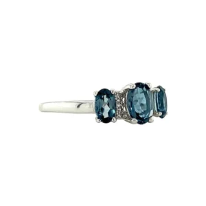 Best Witgouden ring met topaas en diamant 14 krt Diamanten Ringen | Ringen Met Edelsteen