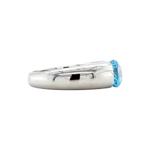 New Witgouden ring met topaas 14 krt Ringen Met Edelsteen