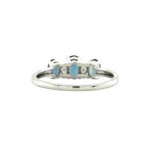 Best Witgouden ring met topaas en diamant 14 krt Diamanten Ringen | Ringen Met Edelsteen