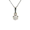 New Witgouden solitair hanger met diamant 14 krt Gouden Hanger Met Edelsteen