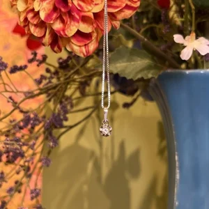 New Witgouden solitair hanger met diamant 14 krt Gouden Hanger Met Edelsteen