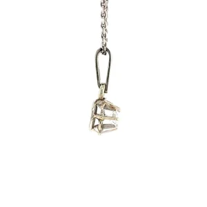 New Witgouden solitair hanger met diamant 14 krt Gouden Hanger Met Edelsteen