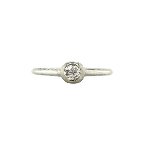 Discount Witgouden solitair ring met diamant 14 krt Diamanten Ringen