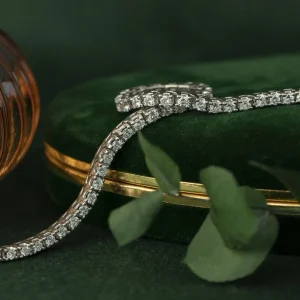 Best Witgouden tennisarmband met diamant 17.5 cm 14 krt Armbanden Met Edelsteen