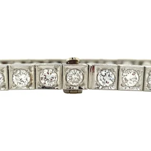 Sale Witgouden tennisarmband met diamant 14 krt Armbanden Met Edelsteen