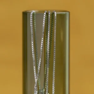 Outlet Witgouden venetiaan lengtecollier 18 krt Lengtecolliers